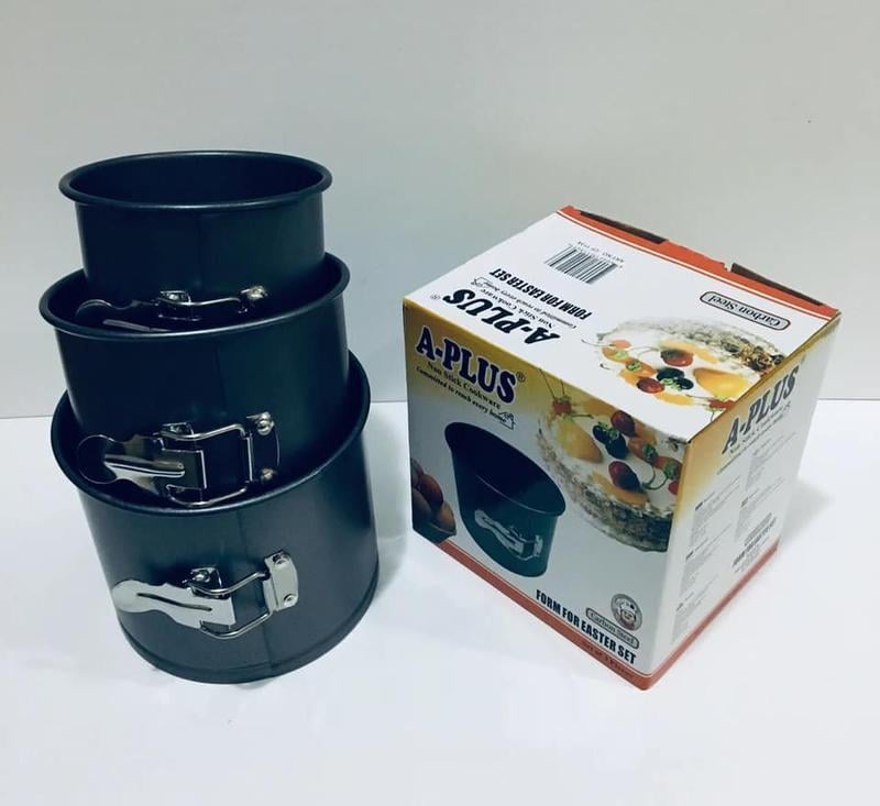 Набор из 3 разъемных форм для выпечки Пасхи (паски) с антипригарным тефлоновым покрытием - фото 4 Набор из 3 разъемных форм для выпечки Пасхи (паски) с антипригарным тефлоновым покрытием - фото 4