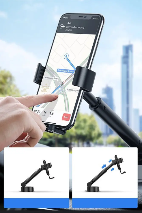 Тримач автомобільний Baseus Simplism Gravity Car Mount With Suction Base Black Автотримач для телефону Чорний - фото 10