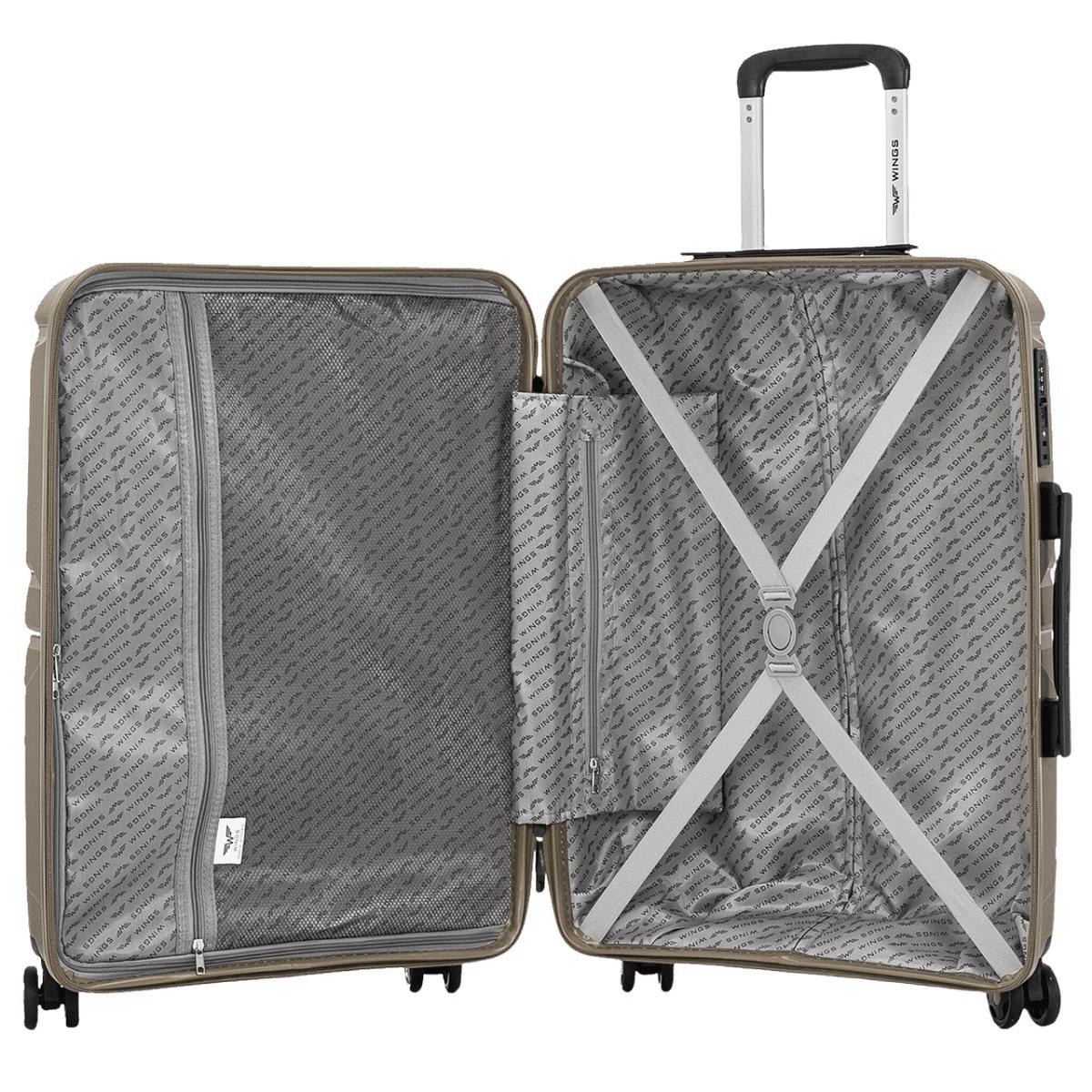 Чемодан полипропиленовый Wings PHX01 средний Шампань (Wp00546) - фото 9