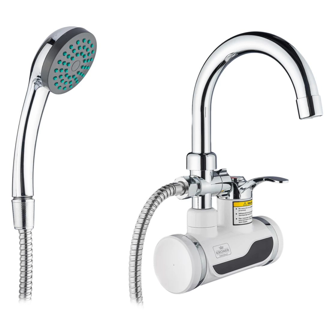 Проточный водонагреватель Kroner KRM Volt-CW191WMDS с дисплеем (CV023249)