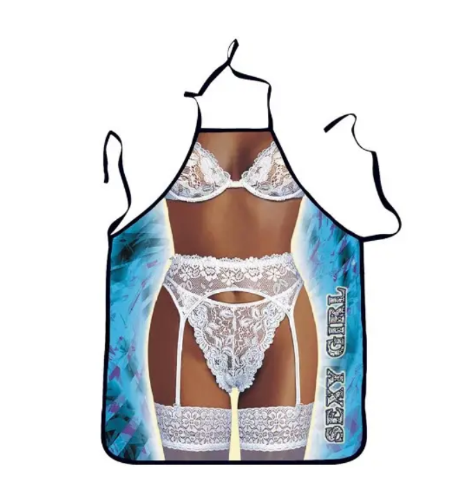 Фартук с приколом женщина в белье 73х57 см Разноцветный (49946) Фартук с приколом женщина в белье 73х57 см Разноцветный (49946)