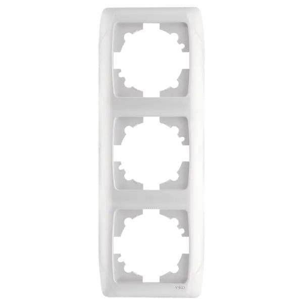 Рамка трехместная вертикальная Viko Carmen Белый (00000003455) Рамка трехместная вертикальная Viko Carmen Белый (00000003455)
