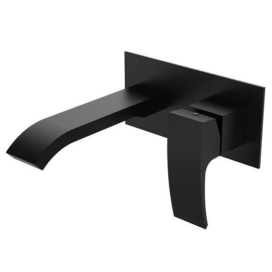 Смеситель для умывальника KOER KB-16007-05 KR3451 настенный однорычажный Черный (176846)