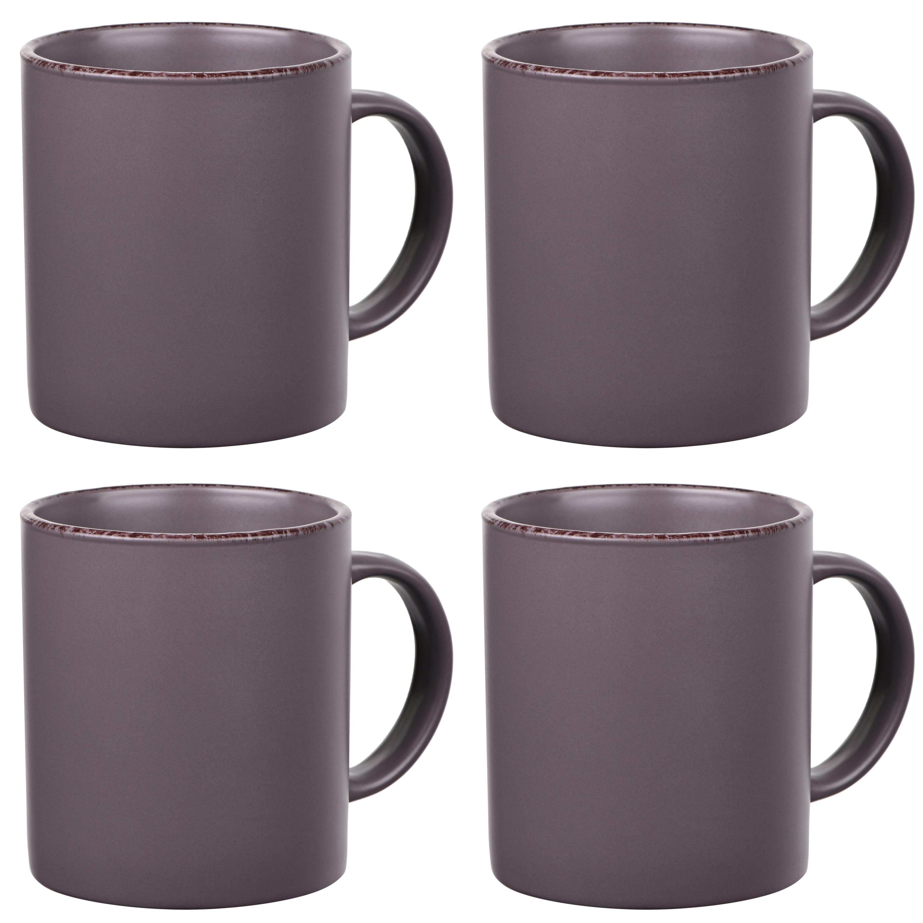 Набор чашек Ardesto Lucca 360 мл 4 шт. Grey/Brown (AR2930GMC)