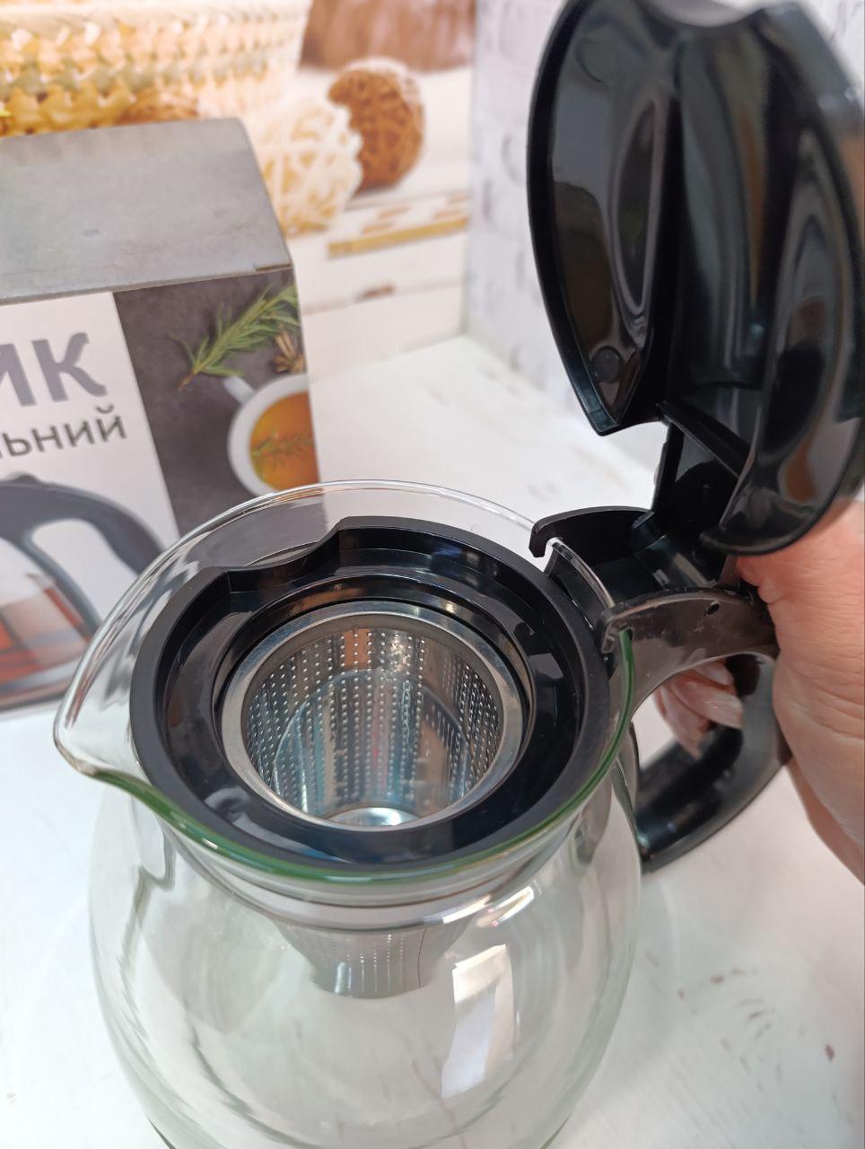 Чайник заварник S&T скляний 1,5 л (9127) - фото 2 Чайник заварник S&T скляний 1,5 л (9127) - фото 2