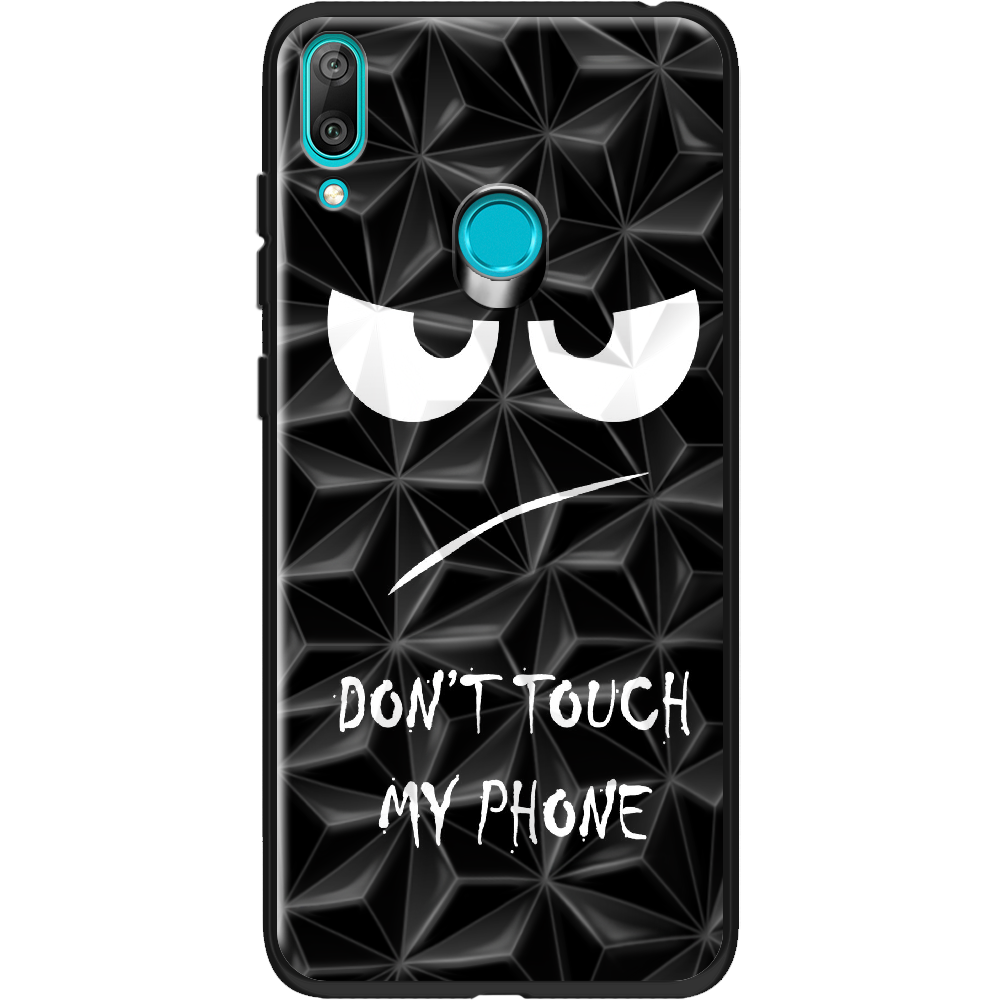 Чохол Boxface Huawei Y7 2019 Don't Touch my Phone Чорний силікон із призмою (36044-up535-37853)
