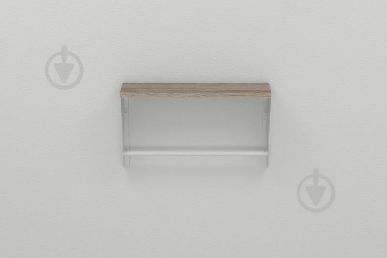 Полка настенная Ferrum-decor Свит 300x600x150 металл Белый ДСП Сонома Трюфель 16 мм (SVI0033)