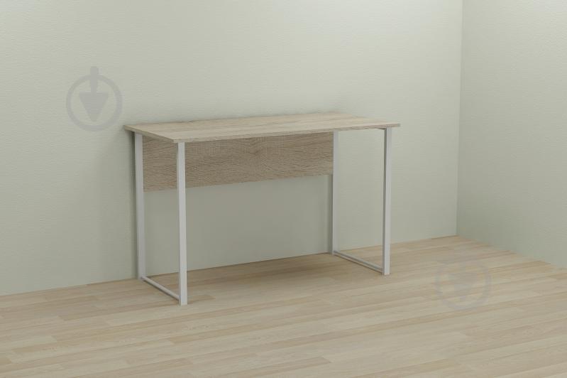 Компьютерный стол Ferrum-decor Курт 75x120x60 белый ДСП Дуб Сонома 16мм