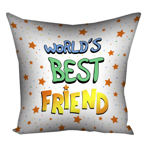 Подушка с принтом Worlds best friend 30х30 см (3P_18M010)
