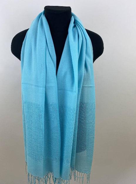 Шарф женский из вискозы Голубой (ШарфВоск4)