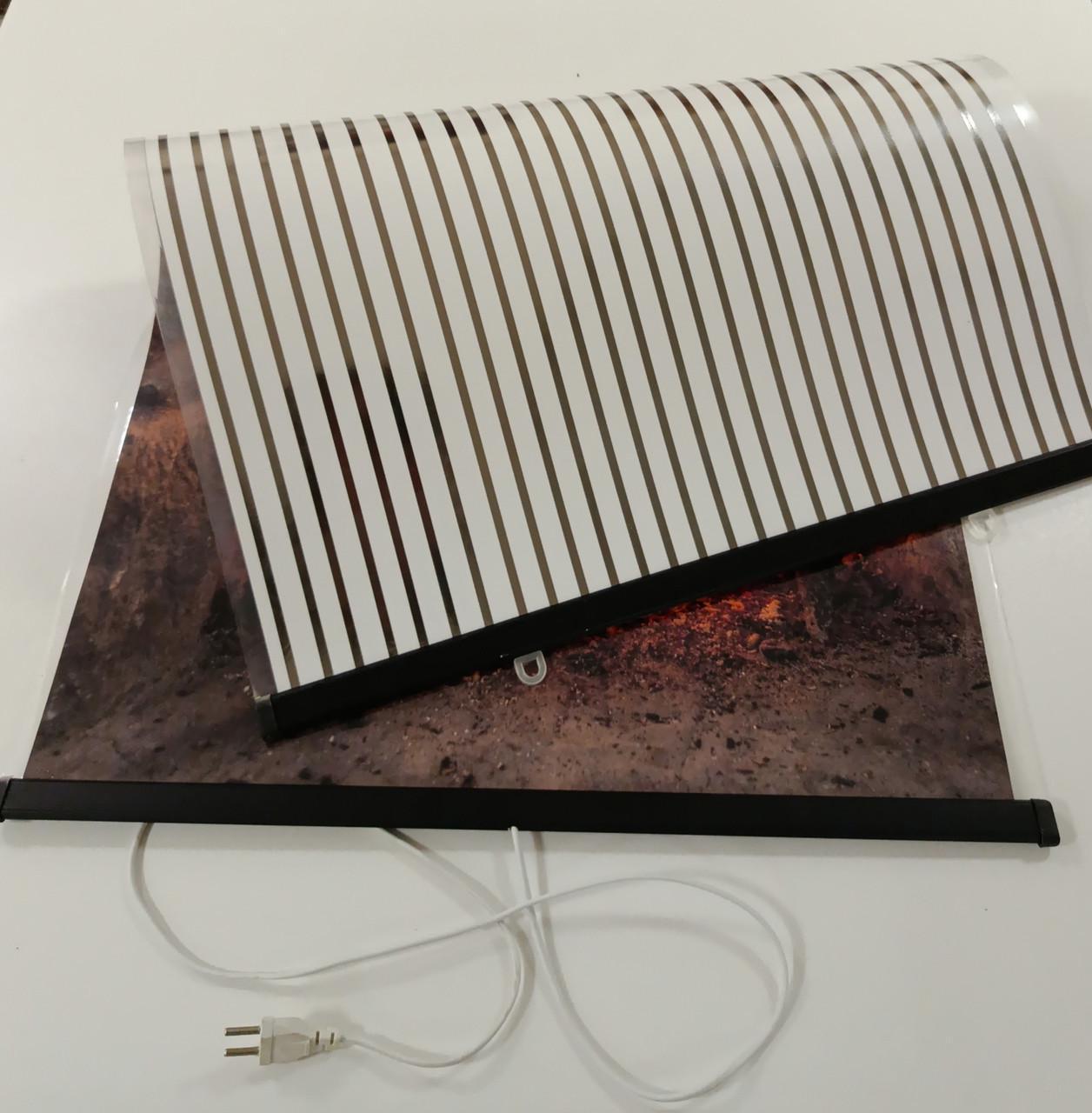 Инфракрасный обогреватель пленочный настенный Картина Пламя черные планки 450 Вт 100х63 см - фото 2 Инфракрасный обогреватель пленочный настенный Картина Пламя черные планки 450 Вт 100х63 см - фото 2