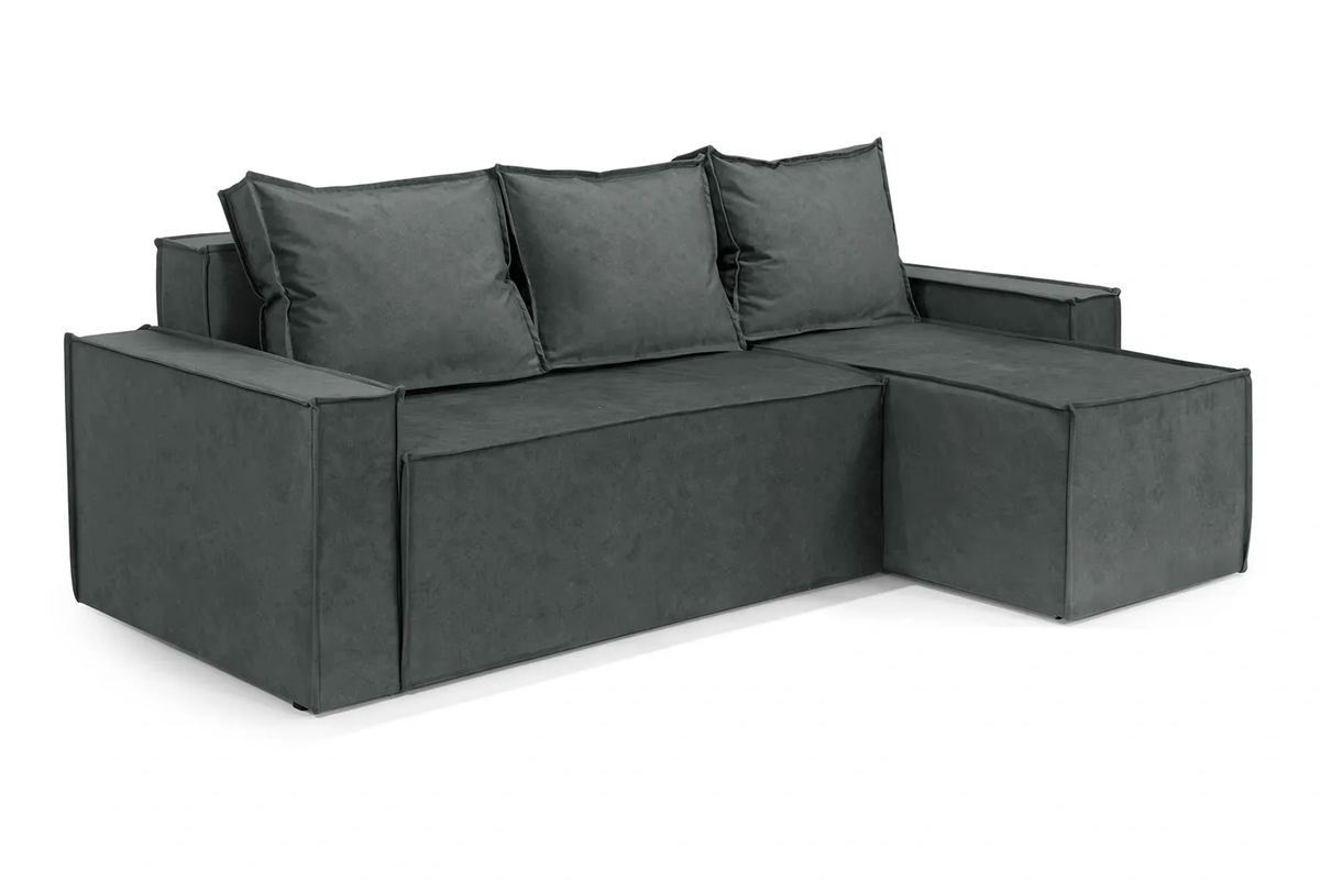 Диван угловой Честер 240х150 см Темно-серый (28118905)