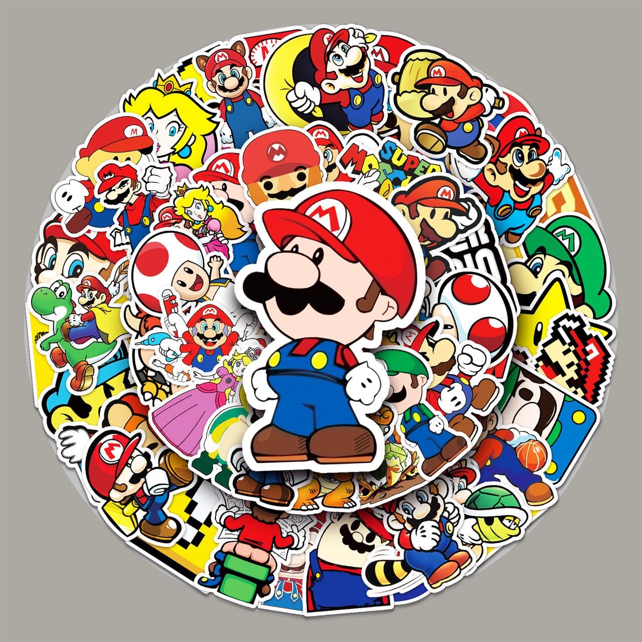 Стикеры виниловые Марио 50 шт. (10652)