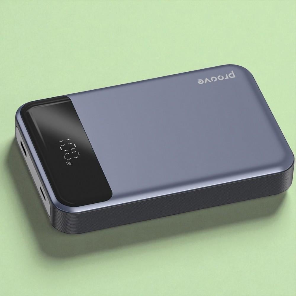 Повербанк для айфона на магните Proove Hoodman Magnetic 10000 mAh 20 Вт с 2 разъемами Type-C/Lightning Серый (b-540730001)