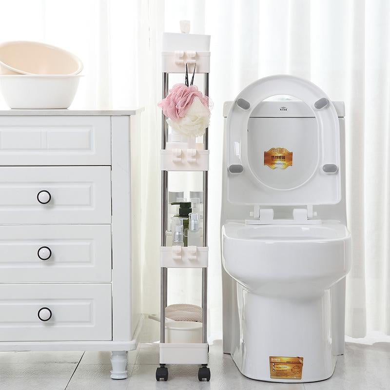 Етажерка на коліщатках на колесах 4 яруси 85х35х13 см Білий (23864211) - фото 4 Етажерка на коліщатках на колесах 4 яруси 85х35х13 см Білий (23864211) - фото 4