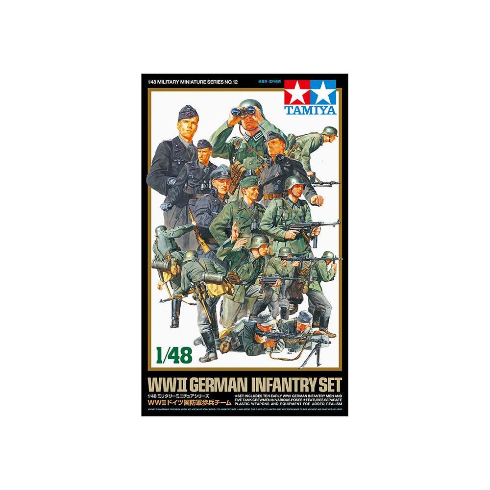 Збірна модель Tamiya німецька піхота 2 СВ 1:48 WWII German Infantry Set (32512-000)