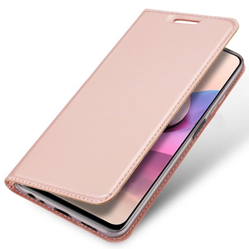 Чехол-книжка Dux Ducis с карманом для визиток для Xiaomi Redmi Note 10 Pro Rose Gold (167196) - фото 4