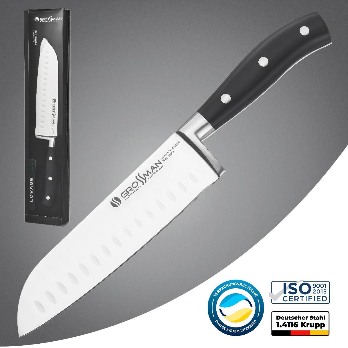 Нож кухонный сантоку Grossman Lovage (26447180) - фото 9 Нож кухонный сантоку Grossman Lovage (26447180) - фото 9
