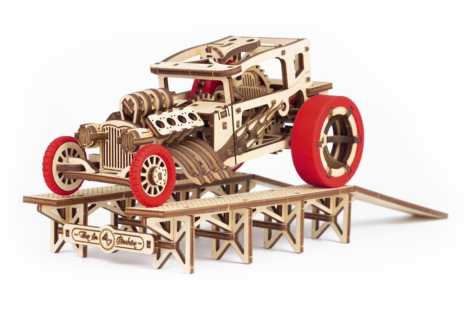 Конструктор механічний 3D Time for Machine Hot Rod автомобіль Бордовий (T4M380303BURG) - фото 9 Конструктор механічний 3D Time for Machine Hot Rod автомобіль Бордовий (T4M380303BURG) - фото 9