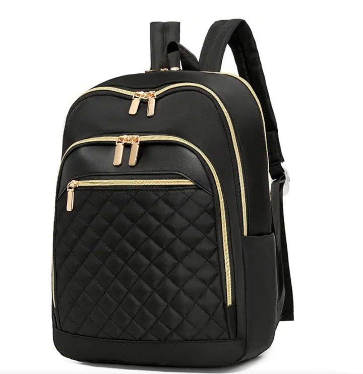 Рюкзак городской женский экокожа/текстиль классический молодежный Черный (4041)