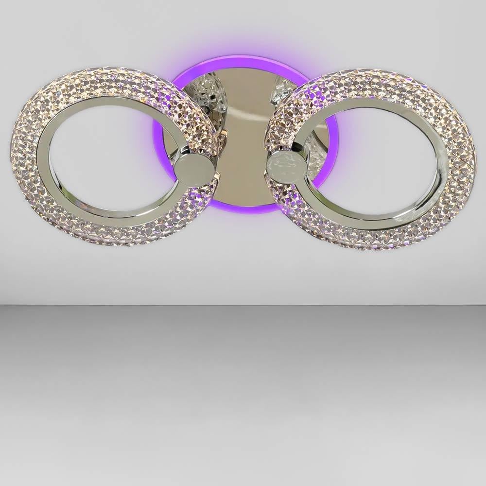 Люстра светодиодная Svet 28W+10W 3000-6000К Хром (SC-2100/2C CR PK/BU/PL)