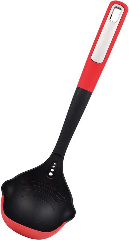 Половник Bergner Mars 33х10х8 см нейлон Чорно-червоний (BG-38872-RD)