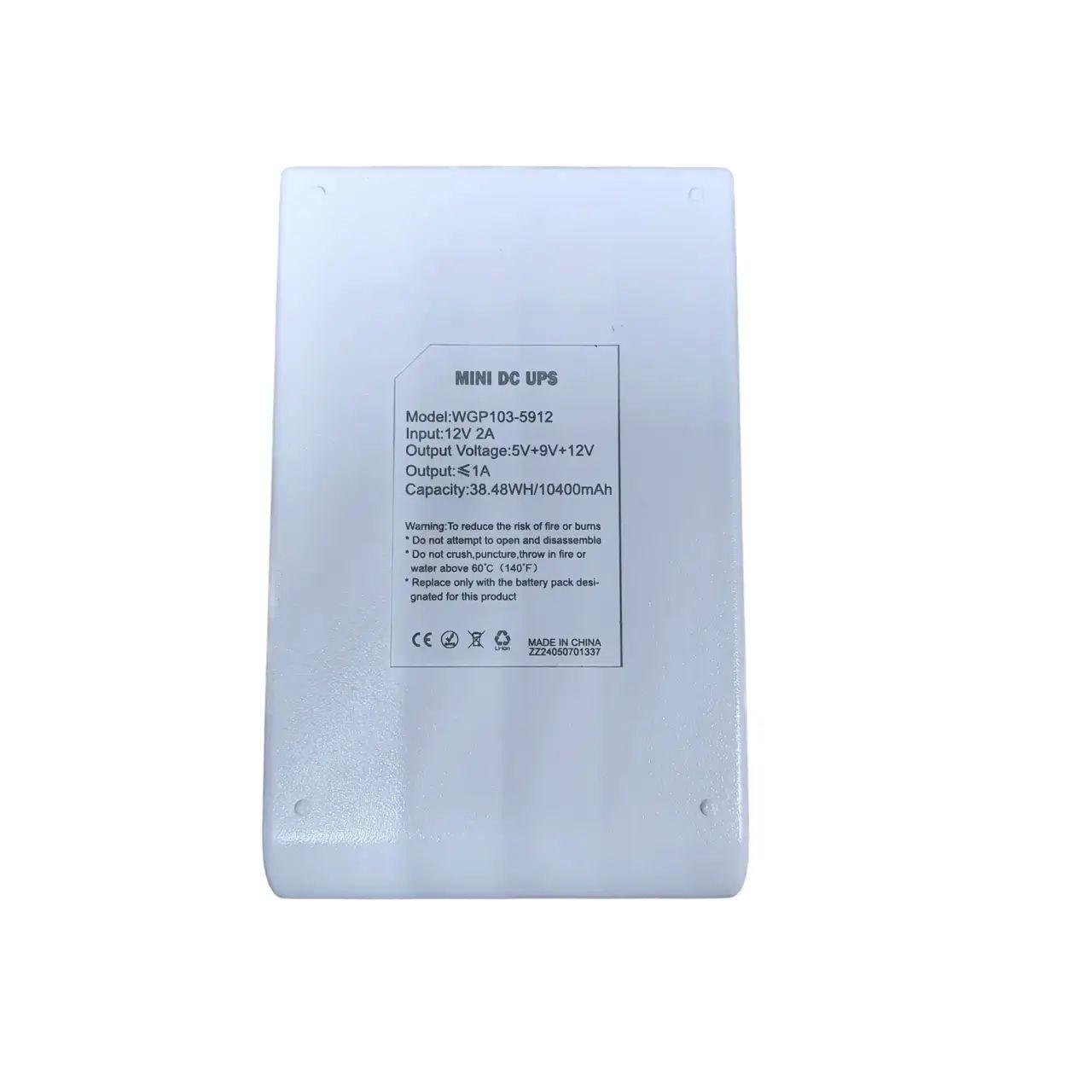 Источник бесперебойного питания для роутера MINI DC UPS WGP 5/9/12V 10400 mAh (WGP90) - фото 2 Источник бесперебойного питания для роутера MINI DC UPS WGP 5/9/12V 10400 mAh (WGP90) - фото 2