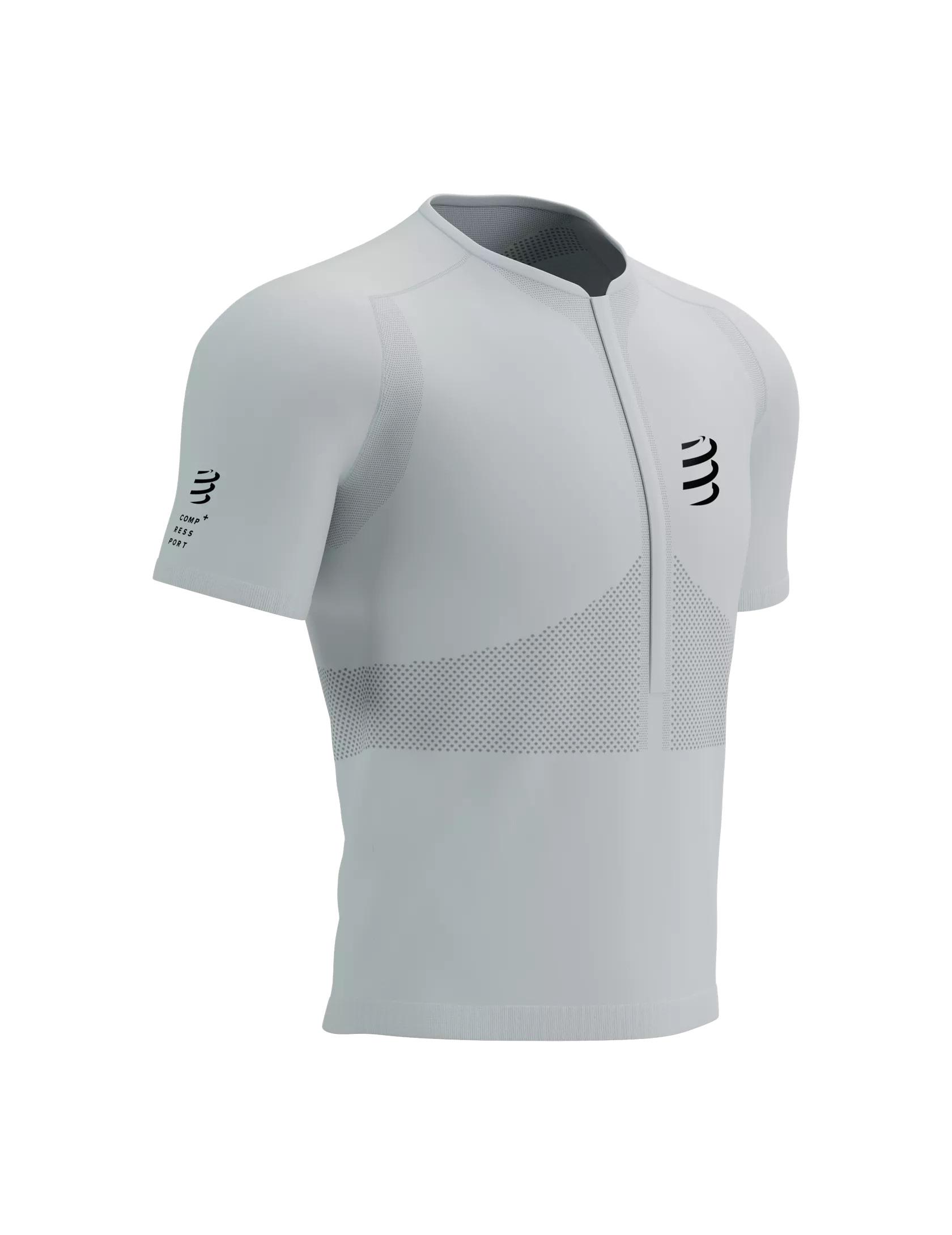 Футболка мужская Compressport Trail Half-Zip Fitted SS Top M White