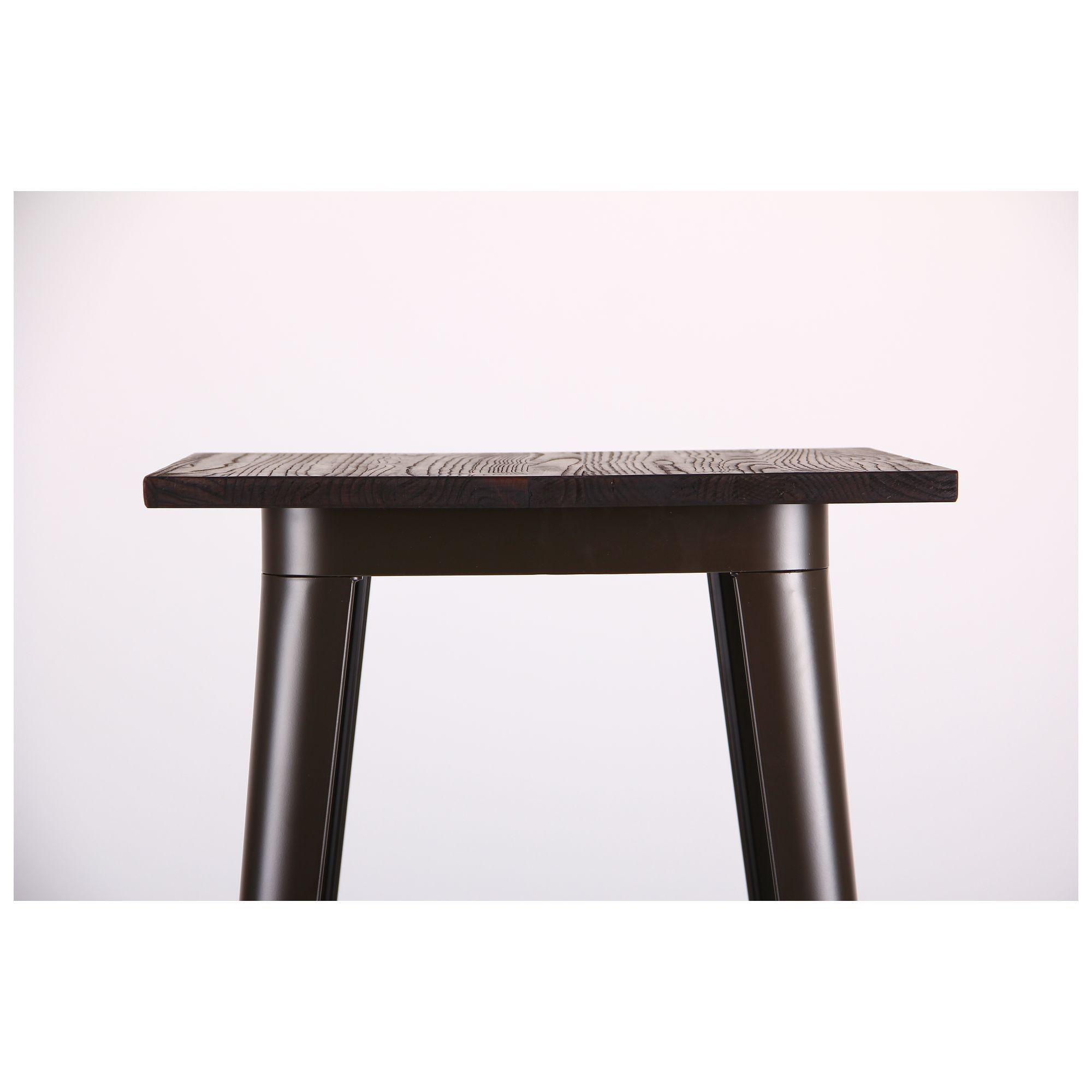 Стіл обідній квадратний AMF Slash з дерева Гевея та нержавіючої сталі 600х600 мм Кавовий/Чорний (521114) - фото 4 Стіл обідній квадратний AMF Slash з дерева Гевея та нержавіючої сталі 600х600 мм Кавовий/Чорний (521114) - фото 4