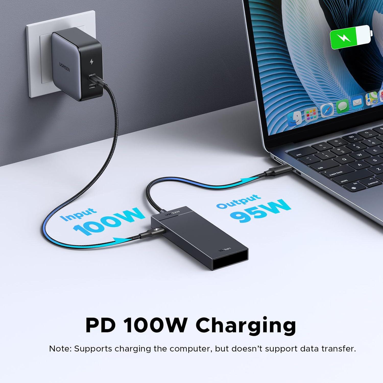 Хаб USB Ugreen USB-C 5 портів 30 см Чорний (55334) - фото 6 Хаб USB Ugreen USB-C 5 портів 30 см Чорний (55334) - фото 6