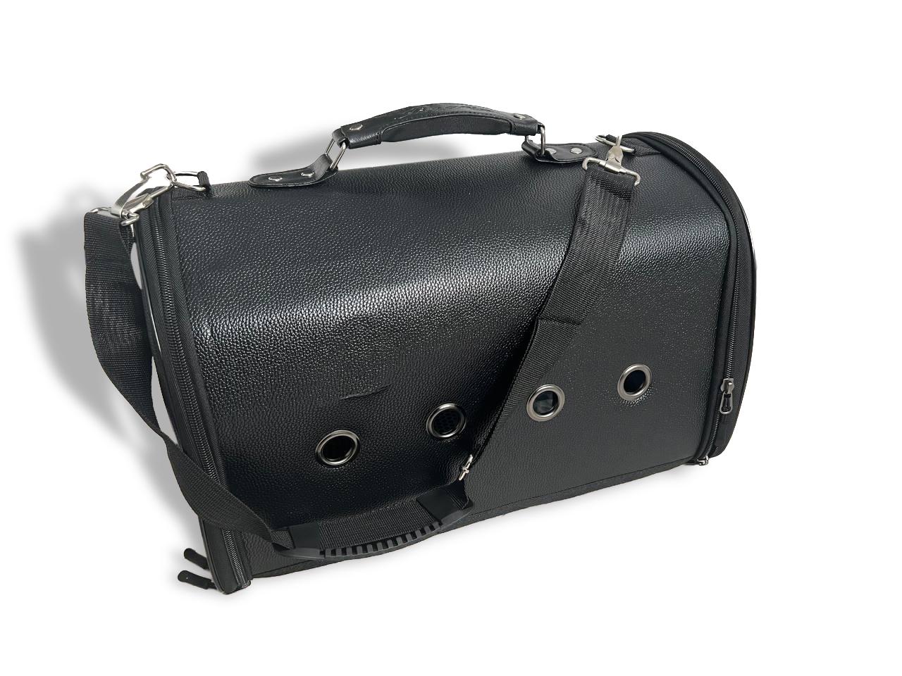 Сумка-переноска для собак і кішок з вентиляцією 44x26x31 см Чорний (ST0111) - фото 2