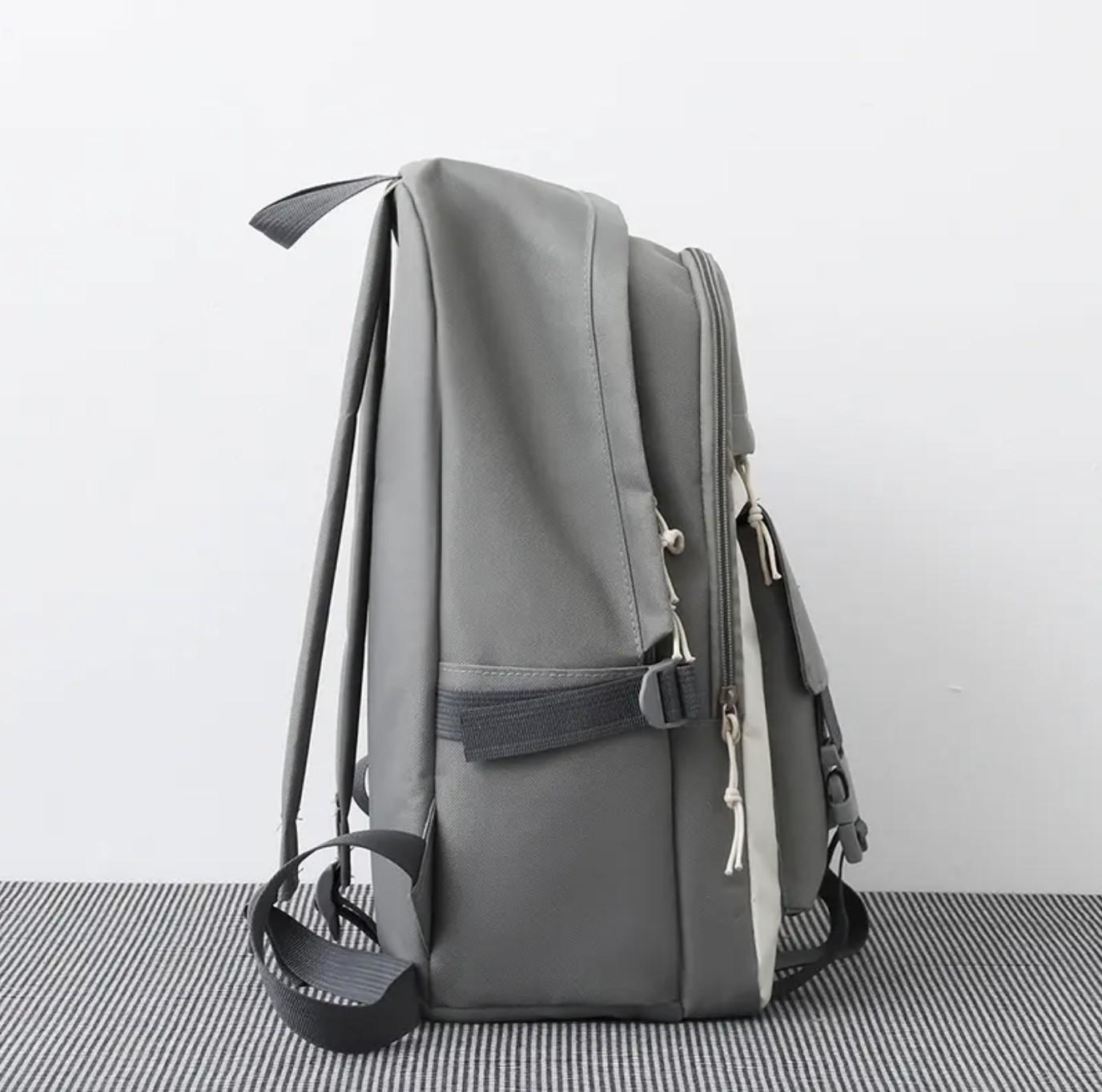 Рюкзак шкільний для дівчинки 4в1 Kay сумка/пенал/бананка Сірий (DR015790) - фото 3 Рюкзак шкільний для дівчинки 4в1 Kay сумка/пенал/бананка Сірий (DR015790) - фото 3