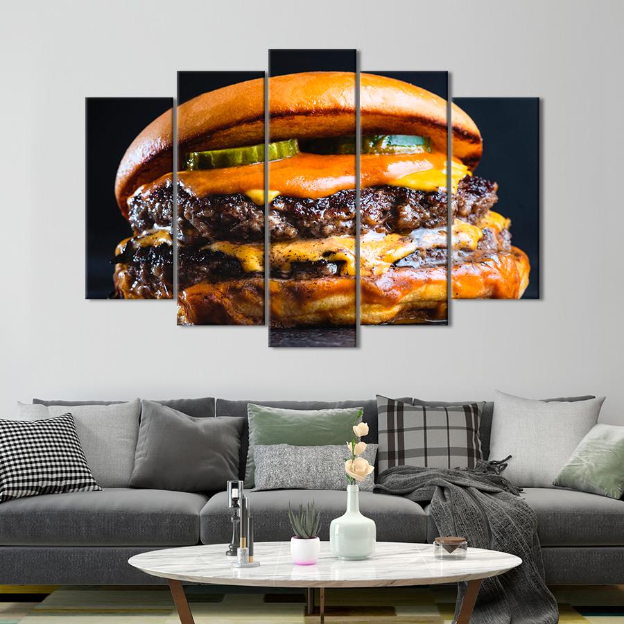 Настенний декор Большой чизбургер с маринованными огурцами 137x85 см (A405-5)