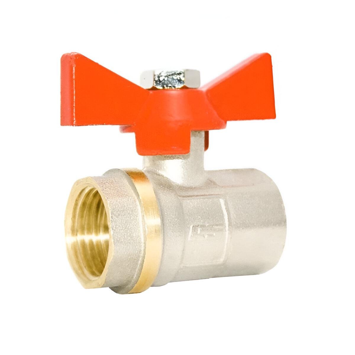 Кран шаровой STA 1/2" ВВ бабочка Красный (SQ-1001377)