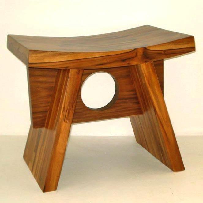 Табурет для ванной из дерева Дистер Охра (ТВН-004804)