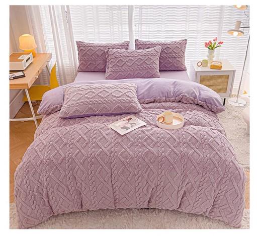 Комплект постельного белья Homytex однотонная велюровая Лиловый (арт. HT-40817)