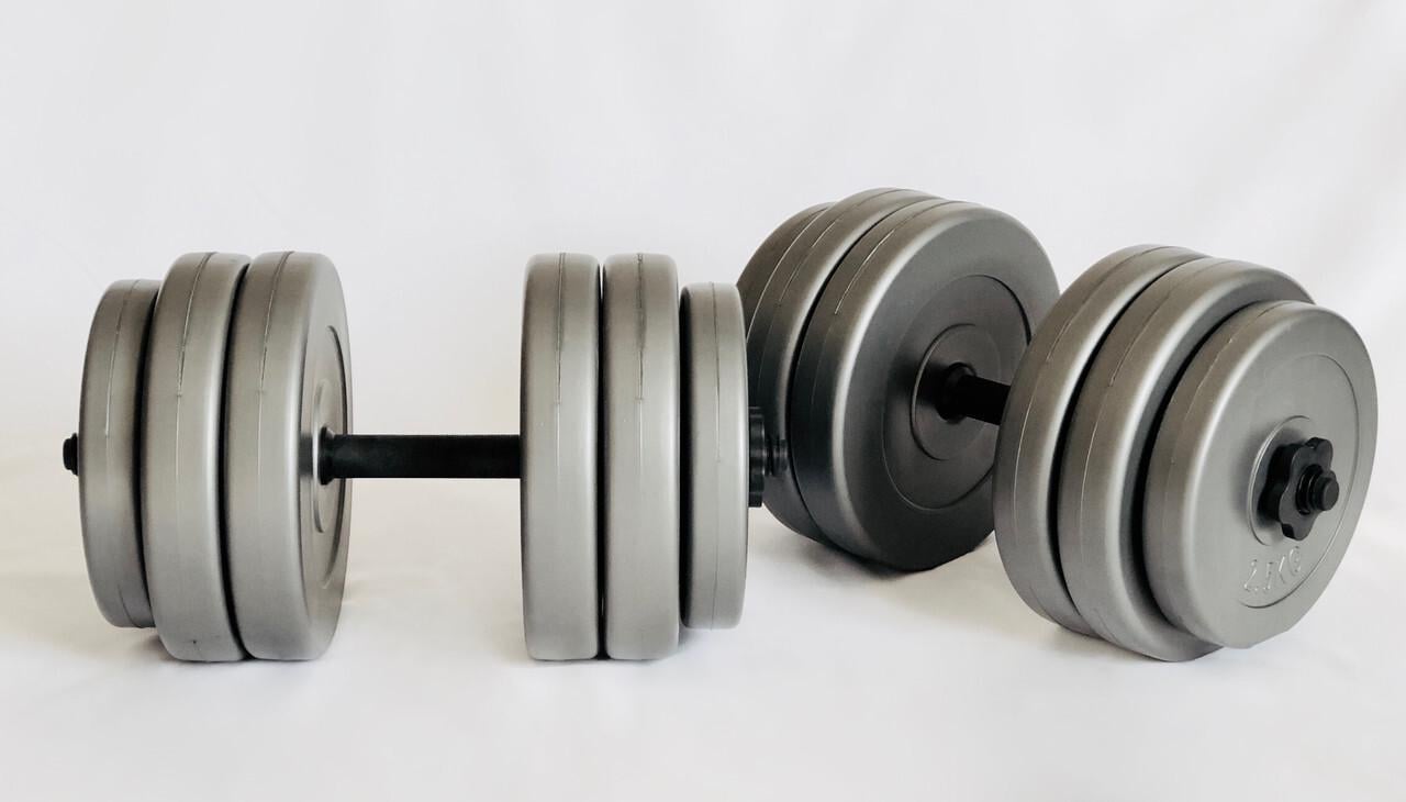 Гантели WCG в пластике 2х25 кг Серый (156317389781) - фото 1