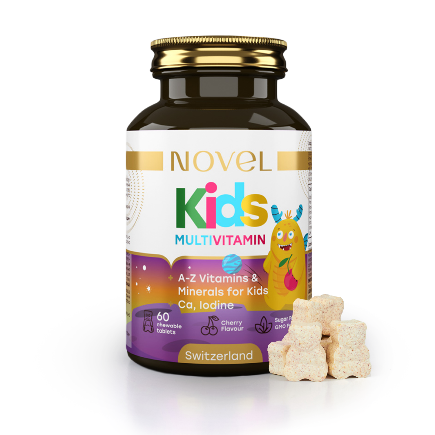 Витамины для детей и подростков NOVEL Мультивитамины КиДС 60 жевательных таб. (CO003702) - фото 4 Витамины для детей и подростков NOVEL Мультивитамины КиДС 60 жевательных таб. (CO003702) - фото 4