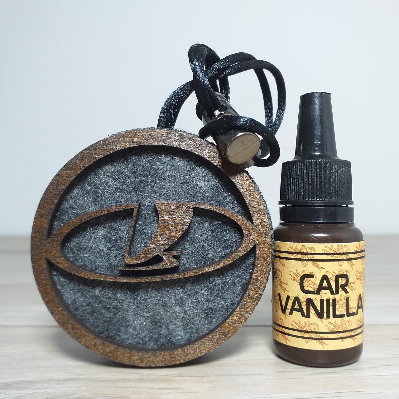 Ароматизатор-підвіска для авто з дерева та повсті для Lada/ВАЗ з ароматом Vanilla (KG-12315)