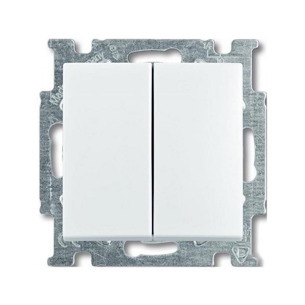 Выключатель ABB Basic 55 2-клавишный Белый (2CKA001012A2141)