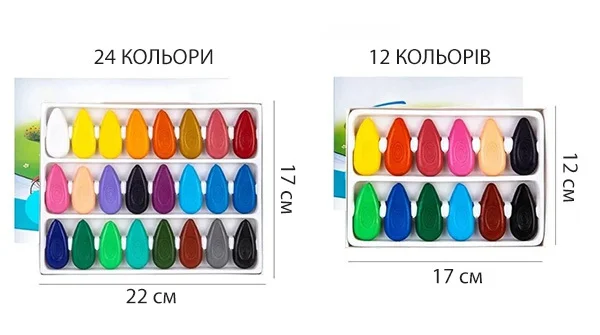 Набір для творчості Віскові олівці для дітей 24 шт. (Y01262-2) - фото 8