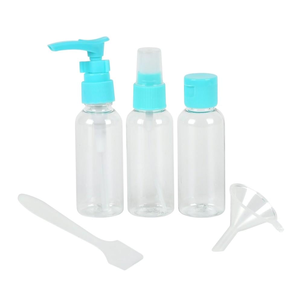 Набір для косметики Stenson R94426 5 предметів Прозорий з блакитним