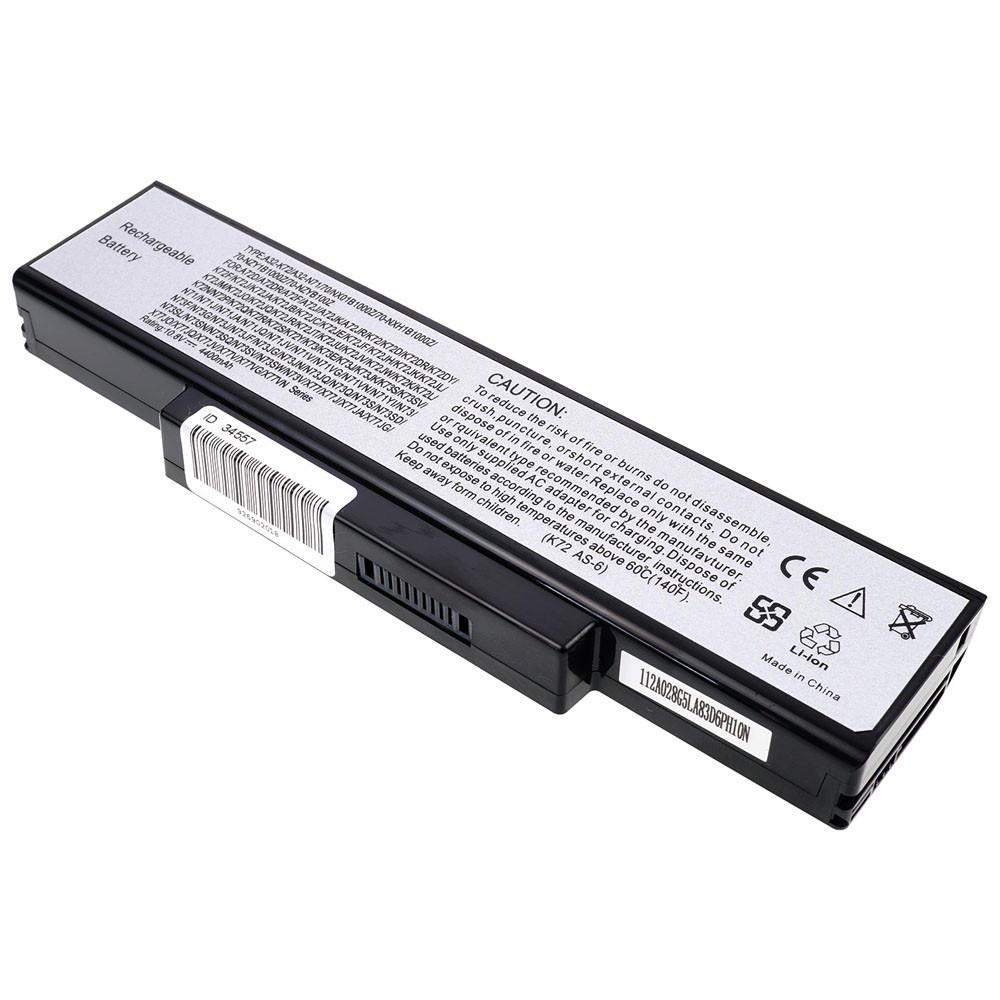 Аккумулятор для ноутбука Asus A32-K72 11,1V 4400 mAh Black (34557)