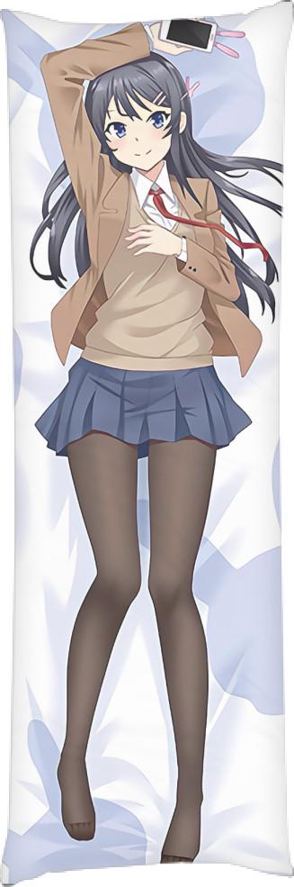 Подушка дакімакура Sakurajima Mai 40x100 см (13531543)