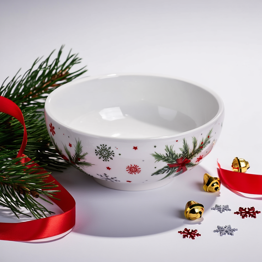 Тарелка глубокая Christmas Tree фарфоровая 16 см (SG-32-4)