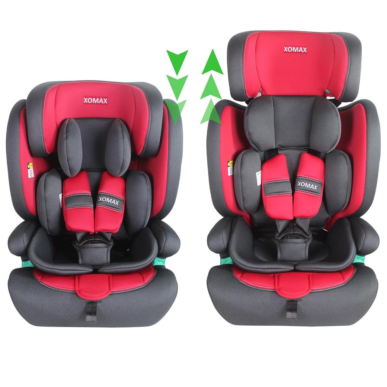 Крісло дитяче XOMAX LM238 з Isofix I 9-36 кг група 1/2/3 Червоний - фото 3