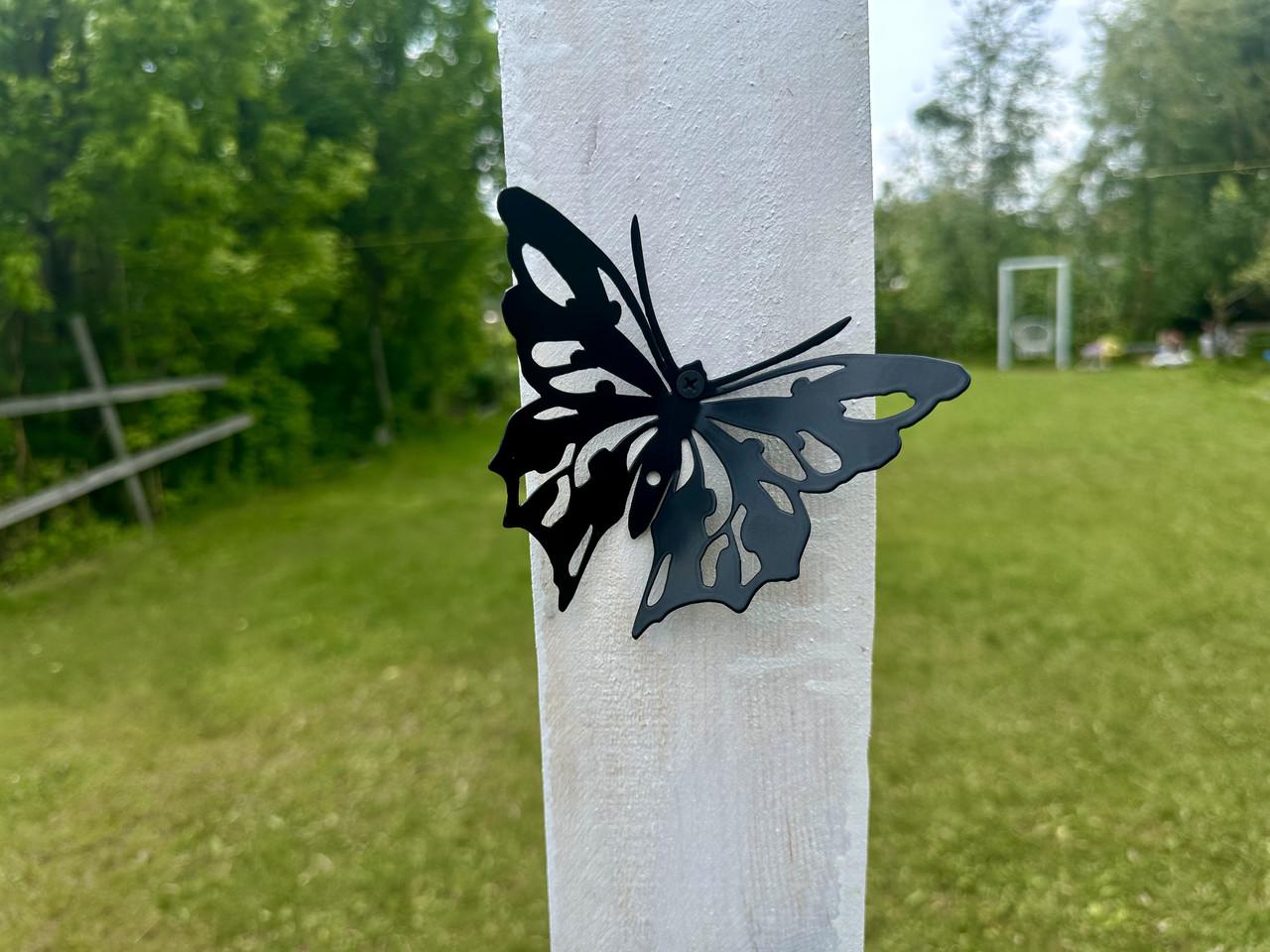 Декор для беседки/сада/двора набор бабочек из металла 3 (DCR079) - фото 2