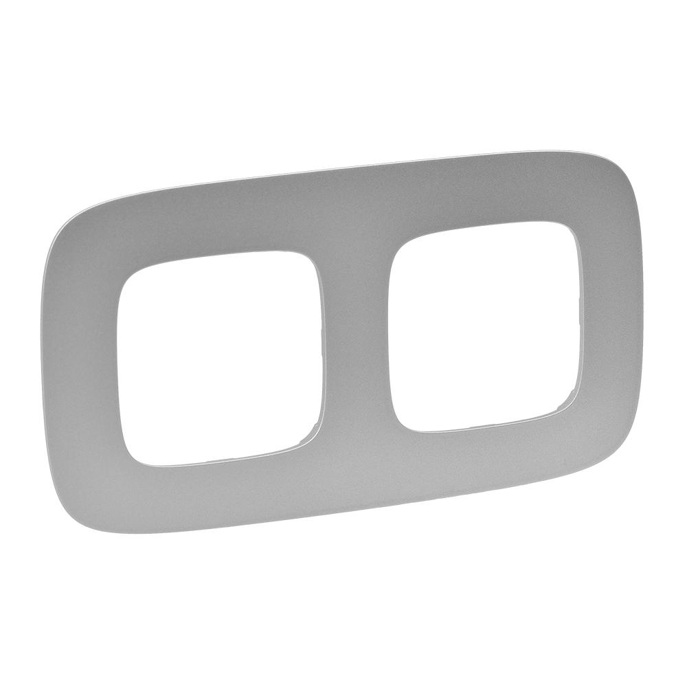 Рамка Legrand Valena Allure 2-постовая Алюминий (754392) Рамка Legrand Valena Allure 2-постовая Алюминий (754392)