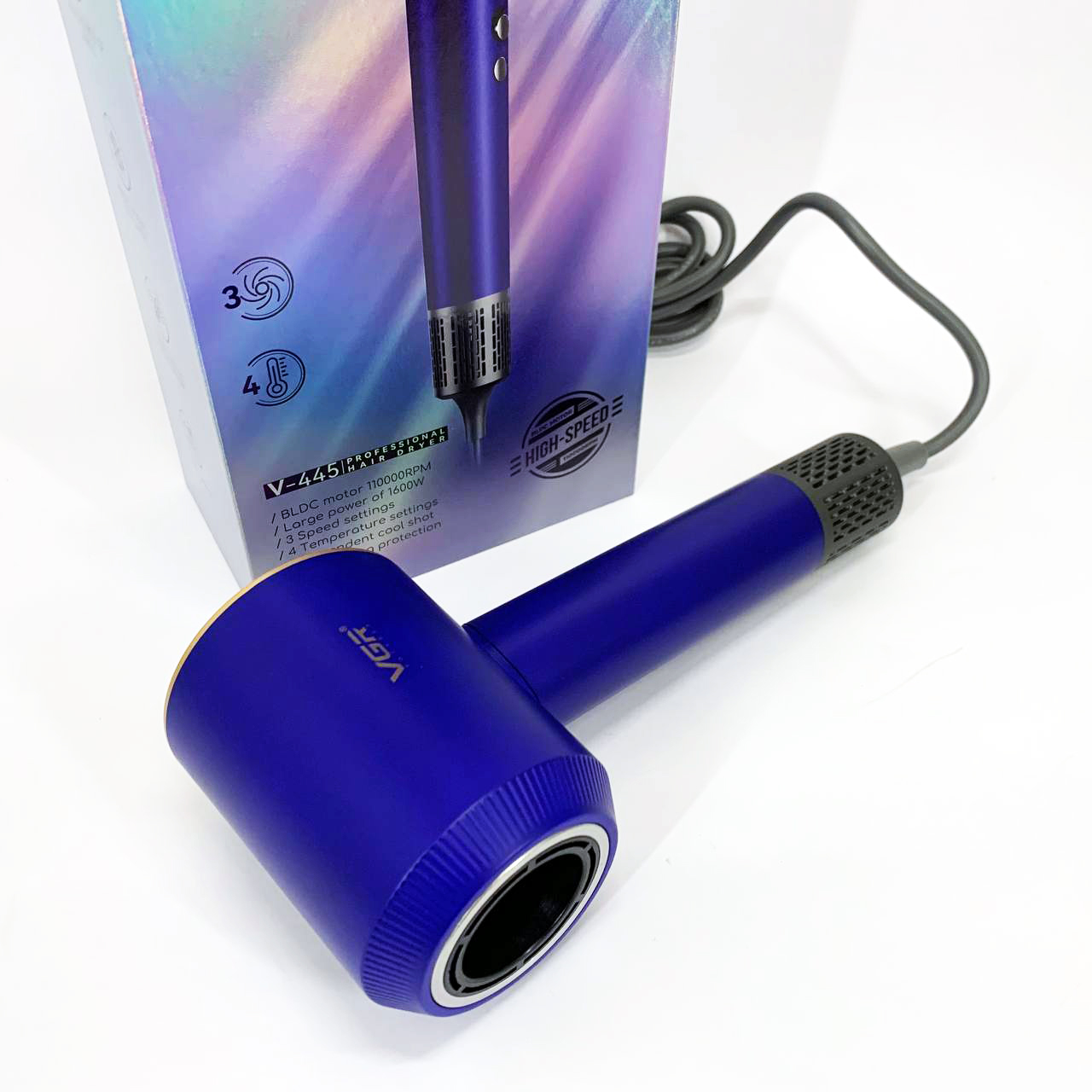 Фен для волосся VGR V-445 Синій - фото 4 Фен для волосся VGR V-445 Синій - фото 4
