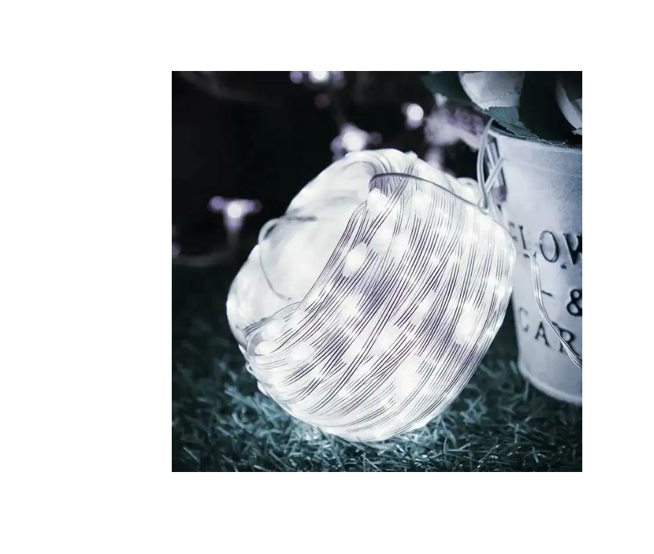 Гірлянда вулична Великі краплі роси 20 м 200 LED з мідним дротом у силіконовому покритті IP44/живлення від розетки USB та холодним білим світлом - фото 4 Гірлянда вулична Великі краплі роси 20 м 200 LED з мідним дротом у силіконовому покритті IP44/живлення від розетки USB та холодним білим світлом - фото 4